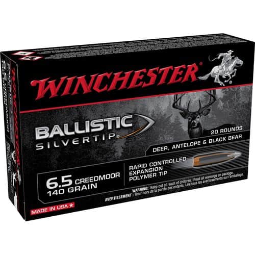 Winchester Ammo Ballistic Silvertip 6.5 Creedmoor 140 gr Rapid Controlled Expansion Polymer Tip - SBST65CM Winchester Ammo Ballistic Silvertip 6.5 Creedmoor 140 gr Rapid Controlled Expansion Polymer Tip - SBST65CM