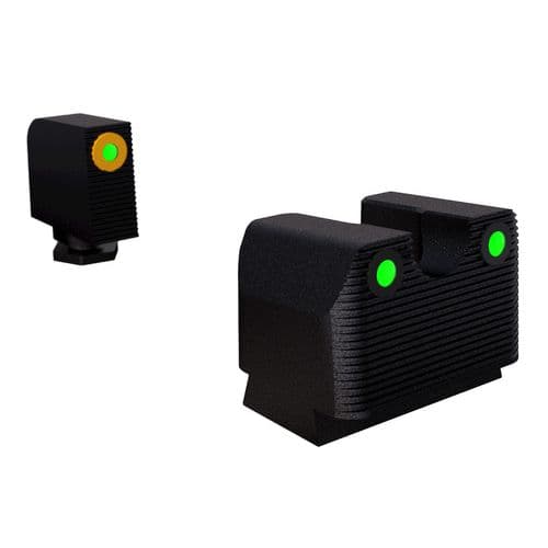 RIVAL ARMS RA3A231G Tritium Night Sights Handgun Fits Glock 17/19 Green Tritium w/Orange Outline Front Green Rear RIVAL ARMS RA3A231G Tritium Night Sights Handgun Fits Glock 17/19 Green Tritium w/Orange Outline Front Green Rear