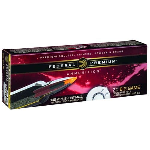 Federal P300WSMTT2 Premium 300 WSM 165 gr Trophy Bonded Tip 20 Bx/ 10 Cs Federal P300WSMTT2 Premium 300 WSM 165 gr Trophy Bonded Tip 20 Bx/ 10 Cs