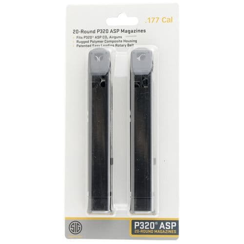 Sig Sauer Airguns AIRAMPC17720 P320 Air Pistol .177 Pellet P320 Air Pistol 20rd Black Detachable 2 Pack Sig Sauer Airguns AIRAMPC17720 P320 Air Pistol .177 Pellet P320 Air Pistol 20rd Black Detachable 2 Pack