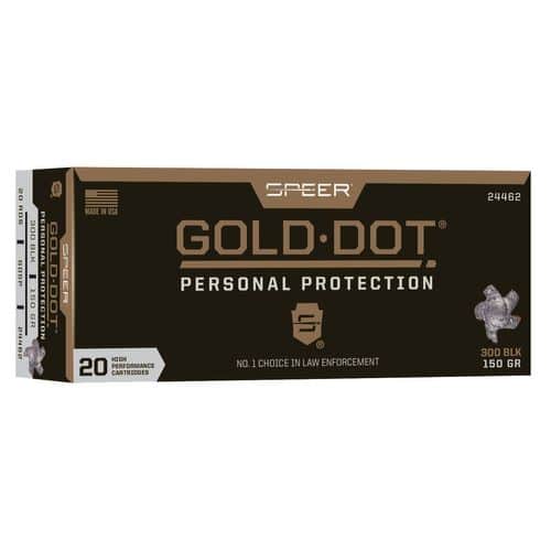 Federal 24462 Gold Dot 300 Blackout 150 gr Speer Gold Dot 20 Bx/ 10 Cs Federal 24462 Gold Dot 300 Blackout 150 gr Speer Gold Dot 20 Bx/ 10 Cs