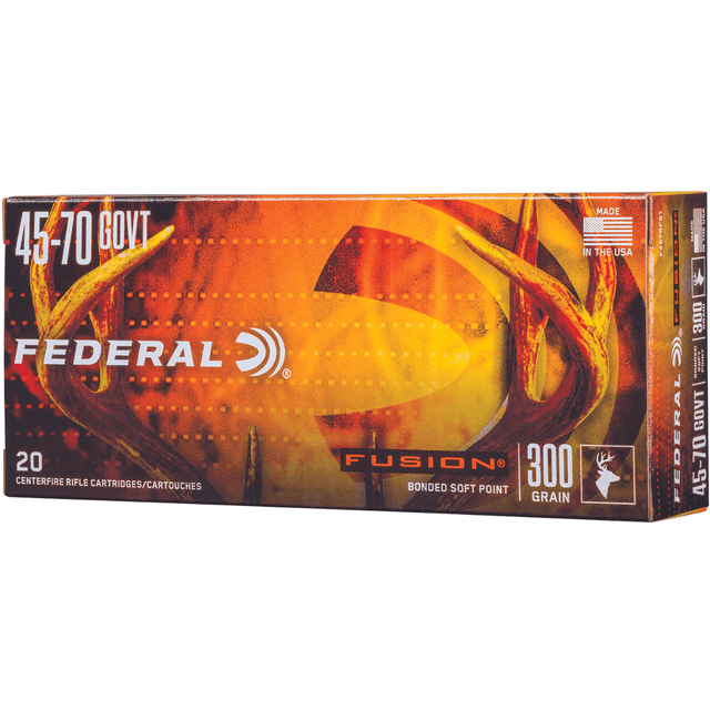 Federal Fusion 45-70 Gov Fusion Soft Point 300 grain, 20 Per Box - F4570FS1 Federal Fusion 45-70 Gov Fusion Soft Point 300 grain, 20 Per Box - F4570FS1