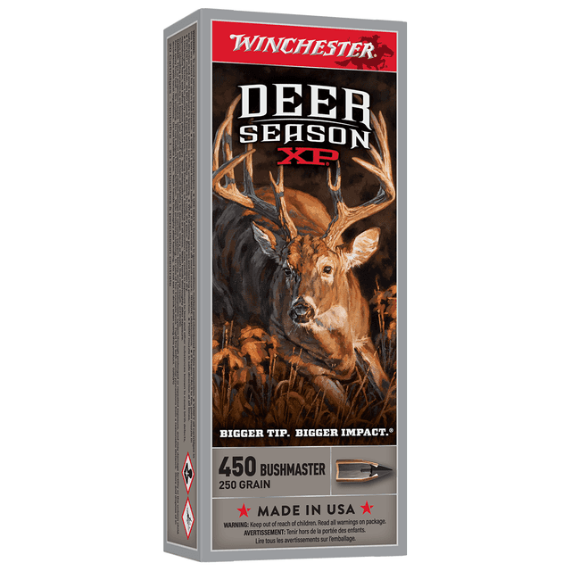 Winchester Ammo X450DS Deer Season XP 450 Bushmaster 250 gr Extreme Point 20 Per Box Winchester Ammo X450DS Deer Season XP 450 Bushmaster 250 gr Extreme Point 20 Per Box