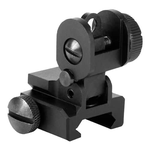 Aim Sports MT035 AR-15/M16 Flip Up Rear Sight Aluminum Black Aim Sports MT035 AR-15/M16 Flip Up Rear Sight Aluminum Black