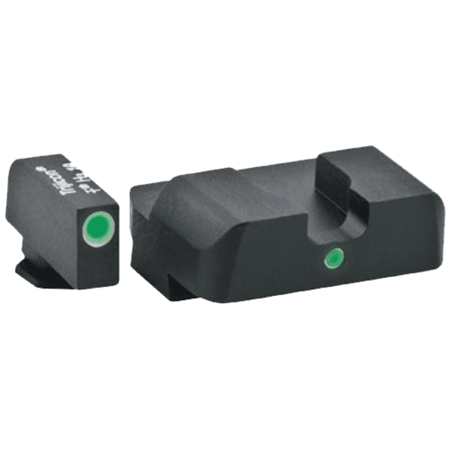 AmeriGlo i-Dot Sight Set for Glock, Green Tritium White Outline Front Sight-Green Tritium Rear Sight Glock Gen 1-4 - GL102 AmeriGlo i-Dot Sight Set for Glock, Green Tritium White Outline Front Sight-Green Tritium Rear Sight Glock Gen 1-4 - GL102