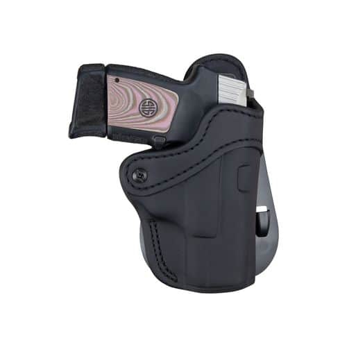 1791 Gunleather PDH21SBLR PDH 2.1 Stealth Black Leather OWB Glock 17/S&W Shield/Sprgfld XD9 Right Hand 1791 Gunleather PDH21SBLR PDH 2.1 Stealth Black Leather OWB Glock 17/S&W Shield/Sprgfld XD9 Right Hand