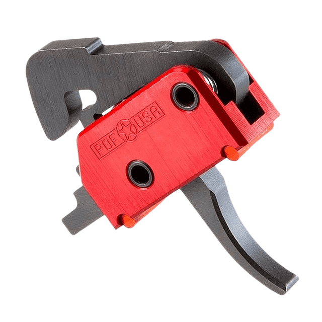 Patriot Ordnance Factory Drop-In Trigger System, Black/Red Single-Stage Curved Trigger for AR-Platform - 00457 Patriot Ordnance Factory Drop-In Trigger System, Black/Red Single-Stage Curved Trigger for AR-Platform - 00457
