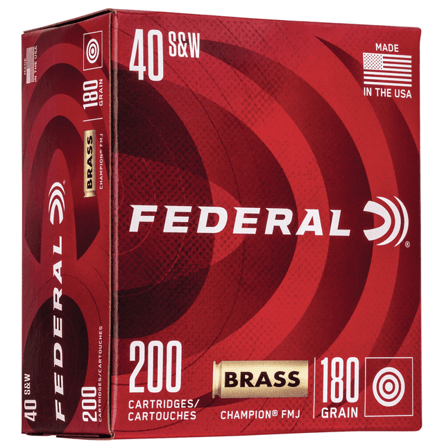 Federal 40 S&W 180 gr Full Metal Jacket (FMJ) 200 Bulk Box Federal 40 S&W 180 gr Full Metal Jacket (FMJ) 200 Bulk Box