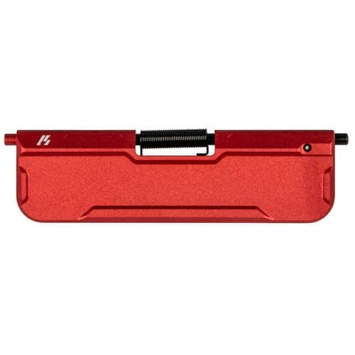 Strike ARBUDC223RED AR Billet Ultimate Dust Cover AR-15, M4, M16 Red with Standard Design Strike ARBUDC223RED AR Billet Ultimate Dust Cover AR-15, M4, M16 Red with Standard Design