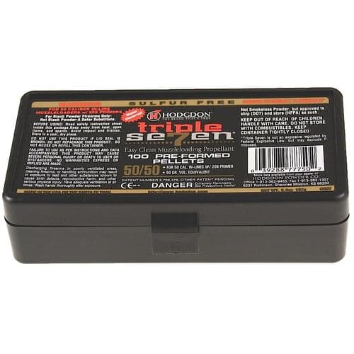Hodgdon T75050 Triple Seven Pellets 50 Cal 50 Grain 100 Per Box Hodgdon T75050 Triple Seven Pellets 50 Cal 50 Grain 100 Per Box