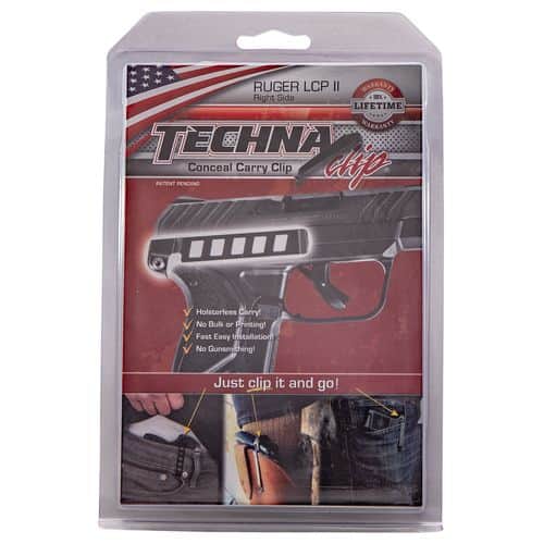 Techna Clip LCPLLBR Right Hand Conceal Carry Gun Belt Clip Ruger LCP II/LCP Custom Carbon Fiber Black Techna Clip LCPLLBR Right Hand Conceal Carry Gun Belt Clip Ruger LCP II/LCP Custom Carbon Fiber Black