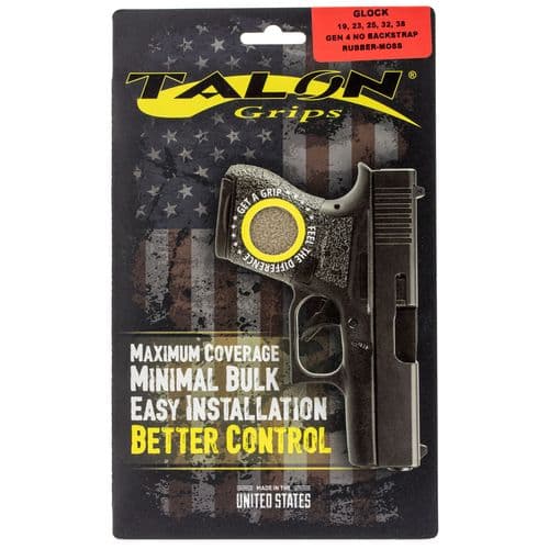 Talon Grips 110M Adhesive Grip fits Glock 19/23/25/32/38 Gen4 Moss Textured Rubber Talon Grips 110M Adhesive Grip fits Glock 19/23/25/32/38 Gen4 Moss Textured Rubber