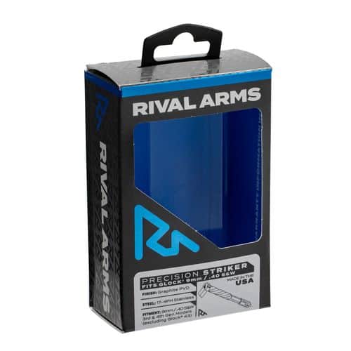 RIVAL ARMS RA40G001B Precision Striker Compatible with Glock 9/40 Gen 3/4 17-4 Stainless Steel Graphite PVD RIVAL ARMS RA40G001B Precision Striker Compatible with Glock 9/40 Gen 3/4 17-4 Stainless Steel Graphite PVD