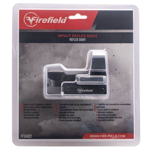 Firefield FF26022 Impact 1x 33x23mm Illuminated Red 4 Pattern CR2032 Lithium Black Matte Firefield FF26022 Impact 1x 33x23mm Illuminated Red 4 Pattern CR2032 Lithium Black Matte