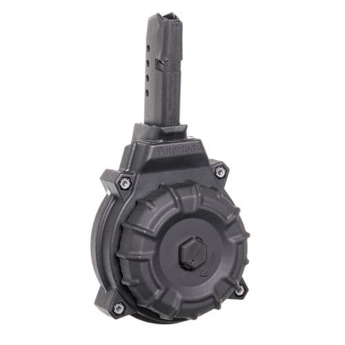ProMag DRMA14 Glock Compatible 9mm Luger G43 50rd Black Drum ProMag DRMA14 Glock Compatible 9mm Luger G43 50rd Black Drum