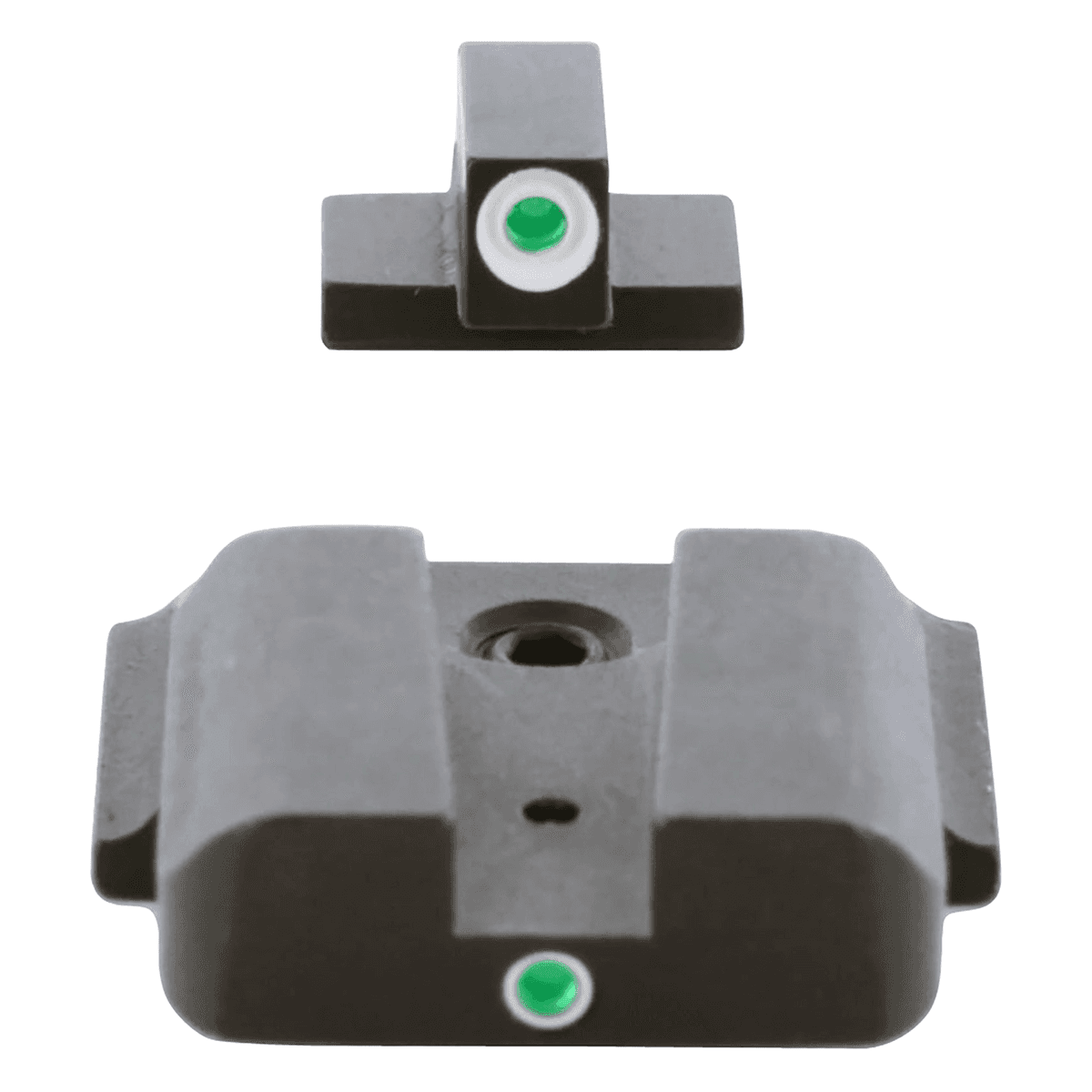 AmeriGlo SW141 i-Dot Sight Set for Smith & Wesson M&P Shield Green Tritium White Outline Front Sight-Green Tritium Rear Sight AmeriGlo SW141 i-Dot Sight Set for Smith & Wesson M&P Shield Green Tritium White Outline Front Sight-Green Tritium Rear Sight