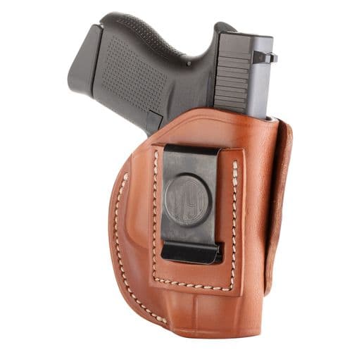 1791 Gunleather 4WH2CBRR 4-Way IWB/OWB Size 02 Classic Brown Leather Belt Clip Compatible w/Ruger LCP/S&W Bodyguard/Glock 42/43/43X Right Hand 1791 Gunleather 4WH2CBRR 4-Way IWB/OWB Size 02 Classic Brown Leather Belt Clip Compatible w/Ruger LCP/S&W Bodyguard/Glock 42/43/43X Right Hand