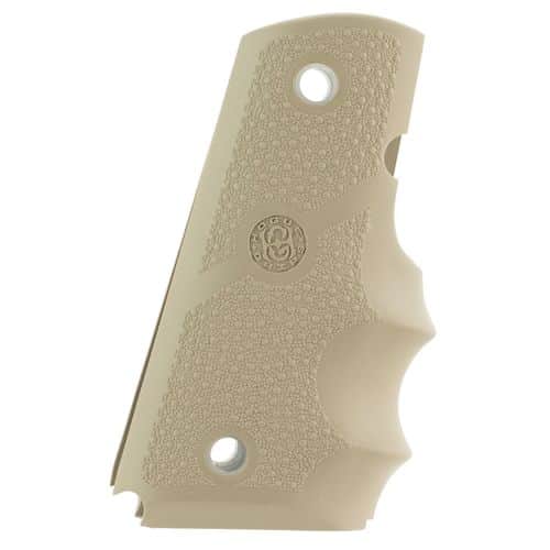 Hogue 43003 Rubber Grip with Finger Grooves 1911 Officer Desert Tan Hogue 43003 Rubber Grip with Finger Grooves 1911 Officer Desert Tan