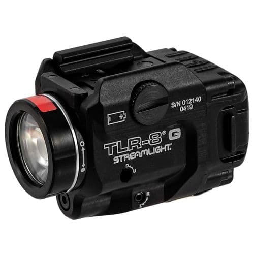 Streamlight 69430 TLR-8G Weapon Light White LED 500 Lumens 3V CR123A Battery Black Polymer with Green Laser Streamlight 69430 TLR-8G Weapon Light White LED 500 Lumens 3V CR123A Battery Black Polymer with Green Laser