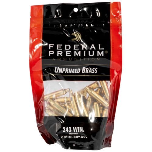 Federal PR243UPB50 Gold Medal Rifle 243 Winchester Brass 50 Federal PR243UPB50 Gold Medal Rifle 243 Winchester Brass 50