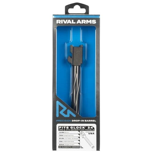 Rival Arms RA20G701B Standard V1 compatible with Glock 34 Gen 3-4 Graphite PVD Rival Arms RA20G701B Standard V1 compatible with Glock 34 Gen 3-4 Graphite PVD