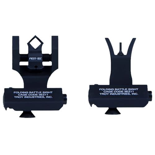 Troy Ind SSIG45SMDBT 45s Front & Dipotic Rear AR-15/M4/M16 Black Metal Troy Ind SSIG45SMDBT 45s Front & Dipotic Rear AR-15/M4/M16 Black Metal