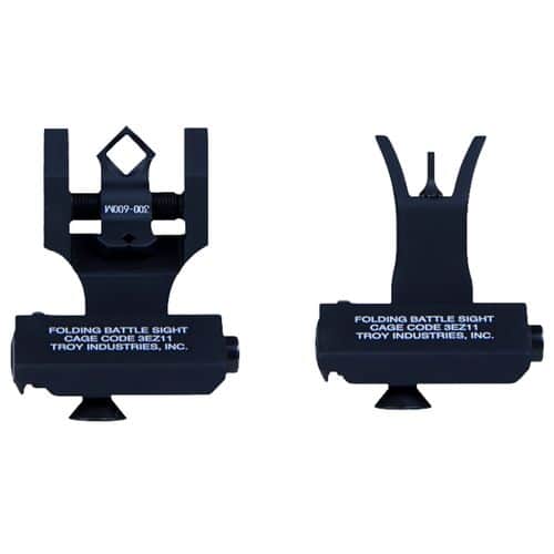 Troy Ind SSIG45SMDBT 45s Front & Dipotic Rear AR-15/M4/M16 Black Metal Troy Ind SSIG45SMDBT 45s Front & Dipotic Rear AR-15/M4/M16 Black Metal