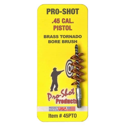 Pro-Shot 45PTO Tornado Bore Brush .45 Cal Pistol Bronze Pro-Shot 45PTO Tornado Bore Brush .45 Cal Pistol Bronze