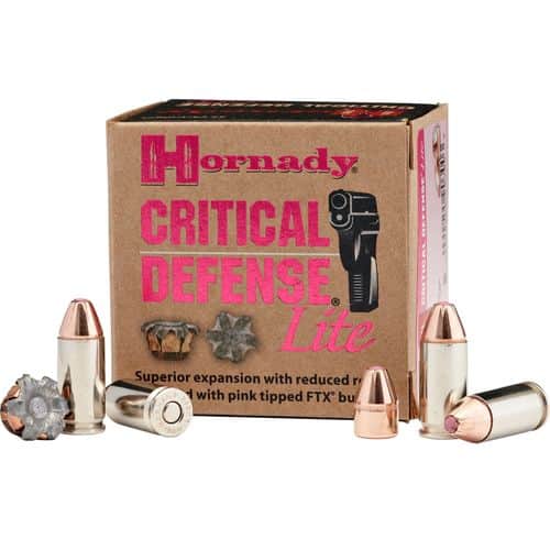 Hornady 9mm 100 Grain FTX Critical Defense Lite Hornady 9mm 100 Grain FTX Critical Defense Lite