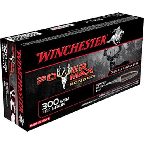 Winchester Ammo X300WSMBP Power Max Bonded 300 WSM 180 gr Protected Hollow Point 20 Bx/ 10 Cs Winchester Ammo X300WSMBP Power Max Bonded 300 WSM 180 gr Protected Hollow Point 20 Bx/ 10 Cs