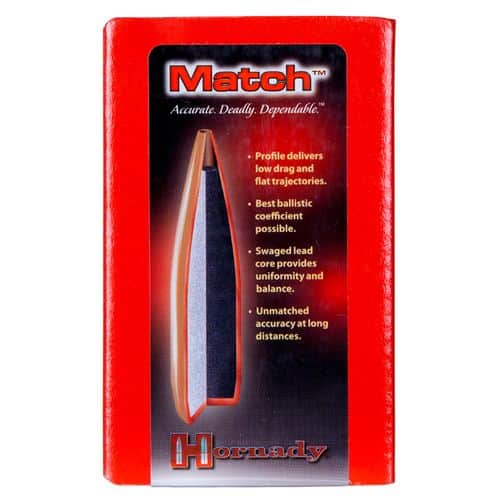 Hornady 3039 Match 308 Caliber .308 155 GR Boat Tail Hollow Point Match 100 Box Hornady 3039 Match 308 Caliber .308 155 GR Boat Tail Hollow Point Match 100 Box