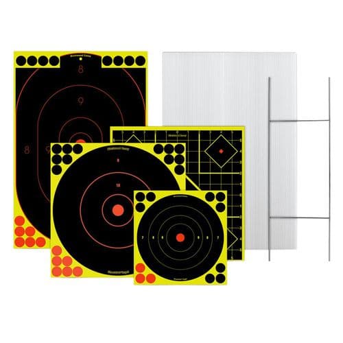 Birchwood Casey 38102 Sharpshooter Target & Stand KitYellow/Black 1 Frame/4 Targets Birchwood Casey 38102 Sharpshooter Target & Stand KitYellow/Black 1 Frame/4 Targets