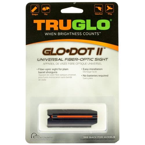 Truglo TG92A Glo-Dot II Universal 12-20 Gauge Fiber Optic Red Black Truglo TG92A Glo-Dot II Universal 12-20 Gauge Fiber Optic Red Black