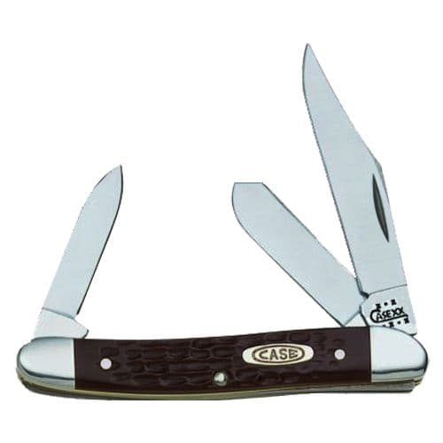 Case 00217 Stockman Medium Folder SS Clip/Pen/Spey Blade Brown Syn Hndl Case 00217 Stockman Medium Folder SS Clip/Pen/Spey Blade Brown Syn Hndl