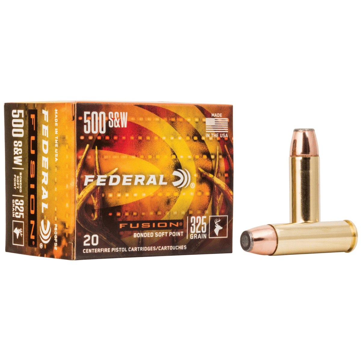 Federal F500FS2 Fusion 500 S&W Mag 325 gr Fusion Soft Point 20 Bx/ 10 Cs Federal F500FS2 Fusion 500 S&W Mag 325 gr Fusion Soft Point 20 Bx/ 10 Cs