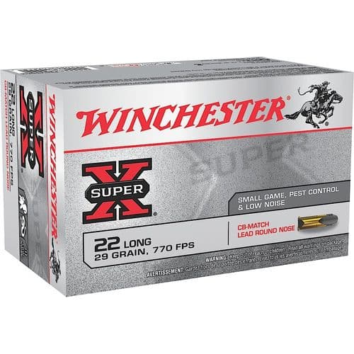 Winchester Ammo X22LRCBMA Super-X 22 LR 29 gr CB Match Lead Nose Round 50 Bx/ 60 Cs Winchester Ammo X22LRCBMA Super-X 22 LR 29 gr CB Match Lead Nose Round 50 Bx/ 60 Cs