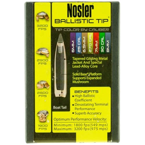 Nosler 31456 Ballistic Tip Hunting 458 Caliber .458 300 GR Spitzer Point 50 Box Nosler 31456 Ballistic Tip Hunting 458 Caliber .458 300 GR Spitzer Point 50 Box