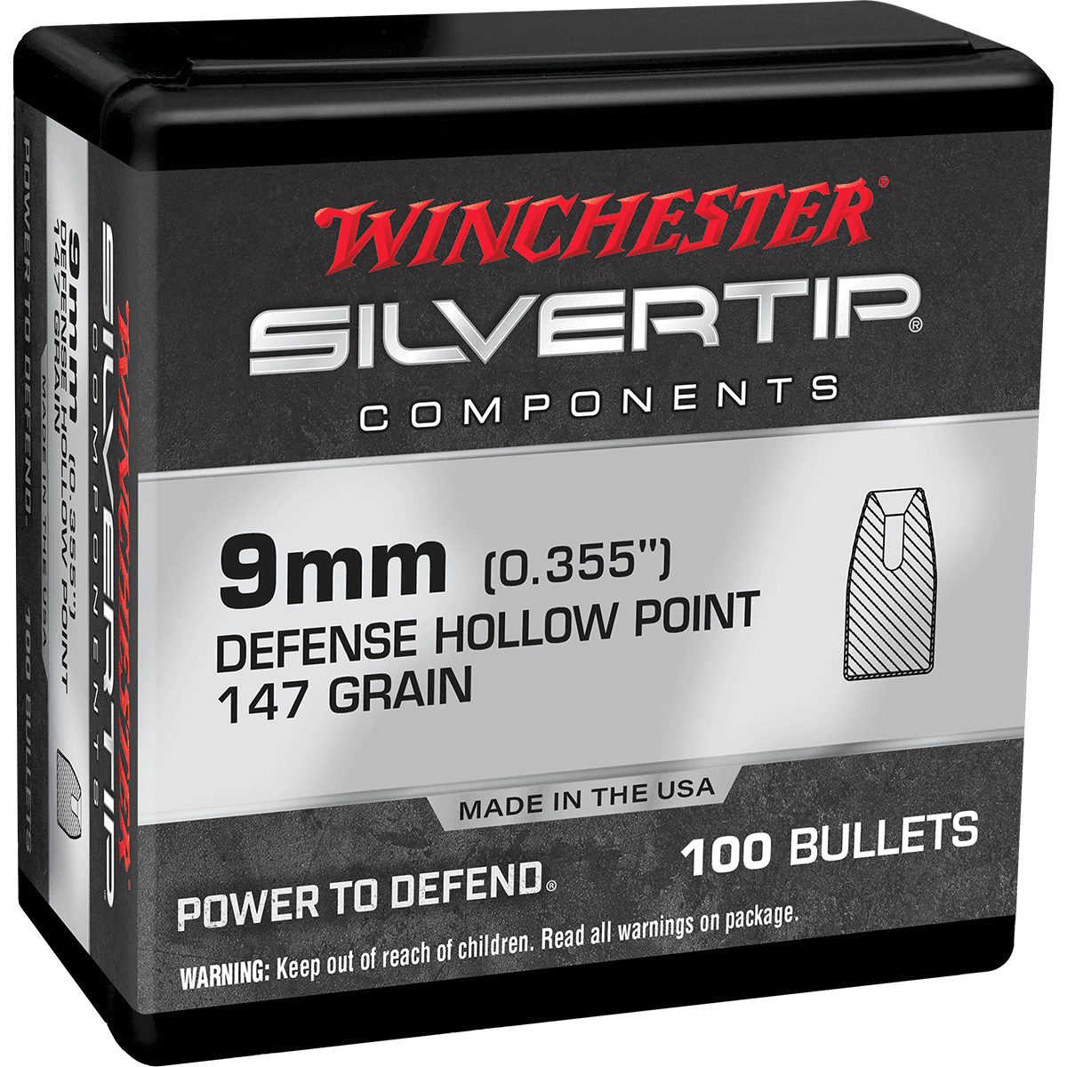 Winchester Ammo WB9ST147 Centerfire Handgun9mm .355 147 GR Silvertip Hollow Point 100 Box Winchester Ammo WB9ST147 Centerfire Handgun9mm .355 147 GR Silvertip Hollow Point 100 Box
