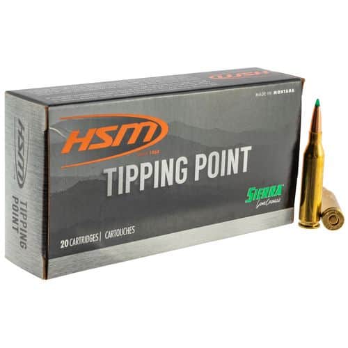 HSM 65CREEDMOOR4 Tipping Point 6.5 Creedmoor 130 gr Sierra GameChanger 20 Bx/ 25 Cs HSM 65CREEDMOOR4 Tipping Point 6.5 Creedmoor 130 gr Sierra GameChanger 20 Bx/ 25 Cs