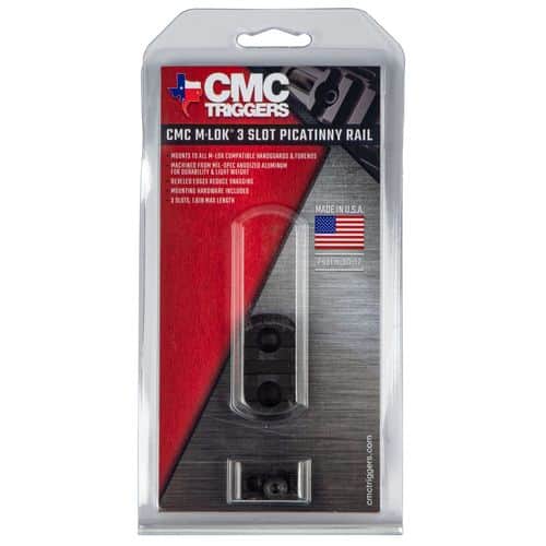 CMC Triggers 81721 MLok Rail 3 Slot Black MLok Rail 3 Slot CMC Triggers 81721 MLok Rail 3 Slot Black MLok Rail 3 Slot