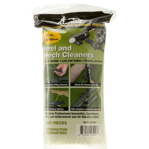 RamRodz 40100 Barrel Cleaner Swabs 40 Cal Cotton/Bamboo 100 PK RamRodz 40100 Barrel Cleaner Swabs 40 Cal Cotton/Bamboo 100 PK