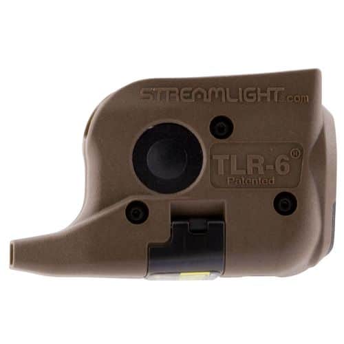 Streamlight 69278 TLR-6 Laser/Light Combo White LED 100 Lumens CR-1/3N Battery Flat Dark Earth Polymer fits Glock 42/43 Streamlight 69278 TLR-6 Laser/Light Combo White LED 100 Lumens CR-1/3N Battery Flat Dark Earth Polymer fits Glock 42/43