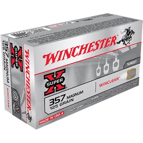 Winchester Ammo Super X 357 Mag 125 gr Winclean Brass Enclosed Base - WC3571 Winchester Ammo Super X 357 Mag 125 gr Winclean Brass Enclosed Base - WC3571