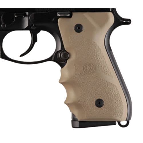 Hogue 92003 Rubber Grip with Finger Grooves Beretta 92/96 Flat Dark Earth Hogue 92003 Rubber Grip with Finger Grooves Beretta 92/96 Flat Dark Earth