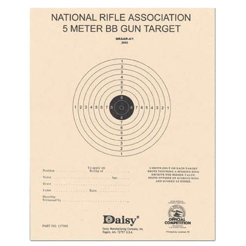 Daisy 408 NRA 5-Meter Target Hanging Paper Bullseye Tan 50 Pack Daisy 408 NRA 5-Meter Target Hanging Paper Bullseye Tan 50 Pack