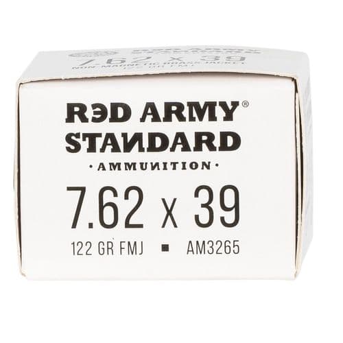 Red Army Standard Red Army Standard 7.62x39mm 122 gr Full Metal Jacket Boat Tail 20 Bx/ 50 Cs Red Army Standard Red Army Standard 7.62x39mm 122 gr Full Metal Jacket Boat Tail 20 Bx/ 50 Cs
