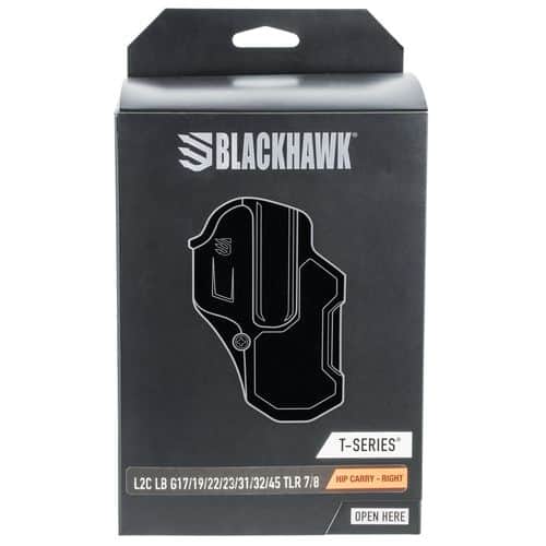 Blackhawk 410200BKR T-Series L2C Light Bearing Black Polymer OWB Glock 17,19,22,23,31,32,45,47 w TLR 7/8 Right Hand Blackhawk 410200BKR T-Series L2C Light Bearing Black Polymer OWB Glock 17,19,22,23,31,32,45,47 w TLR 7/8 Right Hand