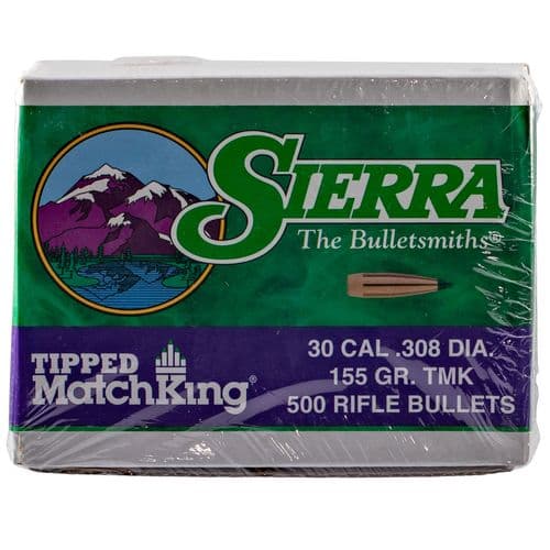 Sierra 7755C Tipped MatchKing 30 Caliber .308 155 GR 500 Box Sierra 7755C Tipped MatchKing 30 Caliber .308 155 GR 500 Box