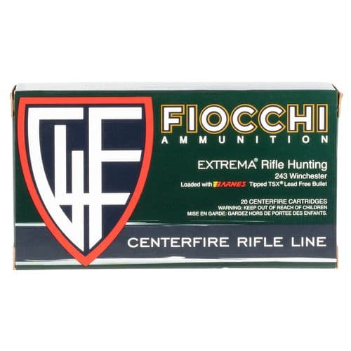 Fiocchi 243TTSX Shooting Dynamics 243 Win 80 gr Barnes Tipped TSX Lead Free 20 Bx/ 10 Cs Fiocchi 243TTSX Shooting Dynamics 243 Win 80 gr Barnes Tipped TSX Lead Free 20 Bx/ 10 Cs