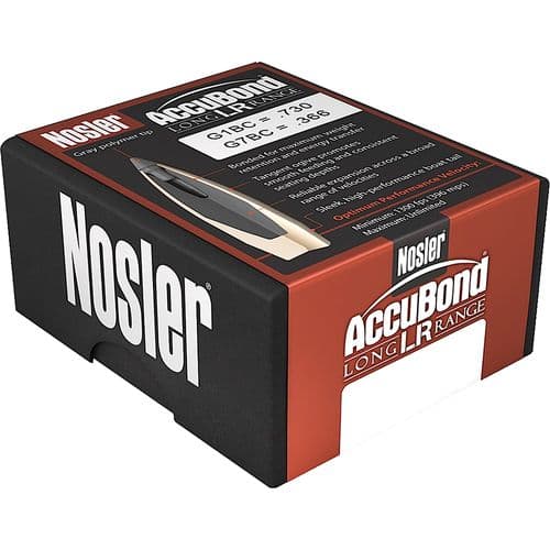 Nosler 58623 AccuBond Long Range 7mm .284 168 GR Spitzer Point 100 Box Nosler 58623 AccuBond Long Range 7mm .284 168 GR Spitzer Point 100 Box